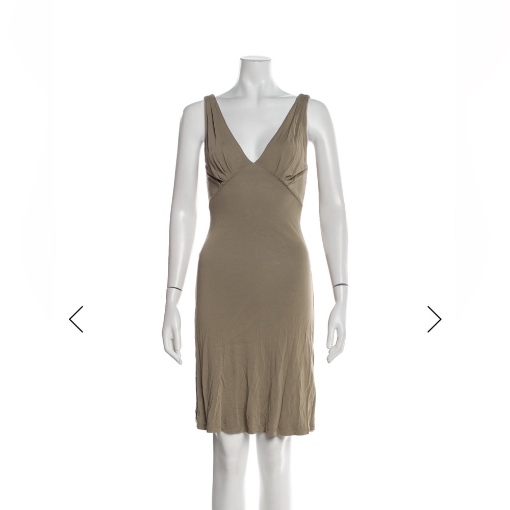 ROUJE Taupe Midi Dress